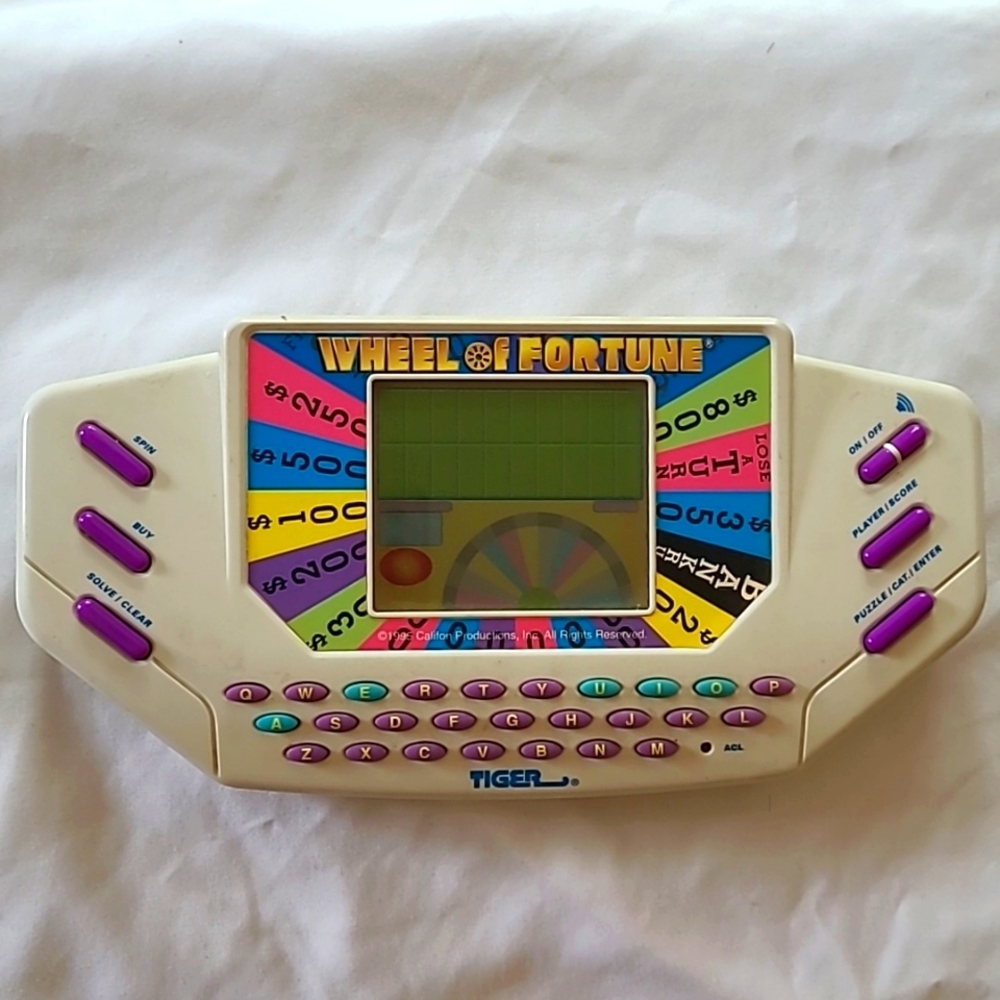 Vintage Tiger 1995 Wheel of Fortune Handheld Electronic Game